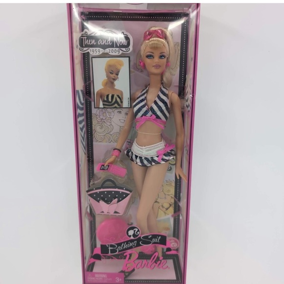 Then and Now 50th Anniversary Bathing Suit Barbie P6508 Doll 1959-2009 - NRFB - Picture 1 of 4